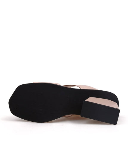 Peep Toe Cutout Chunky Sandalen – Blockabsatz