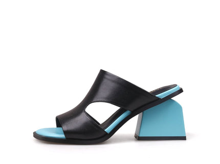 Peep Toe Cutout Chunky Sandals