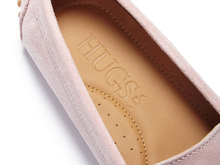 Women's Penny Driving Loafers, ice pink suede