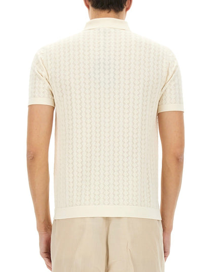 PERFORATED COTTON KNIT SHIRT