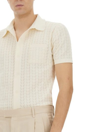 PERFORATED COTTON KNIT SHIRT
