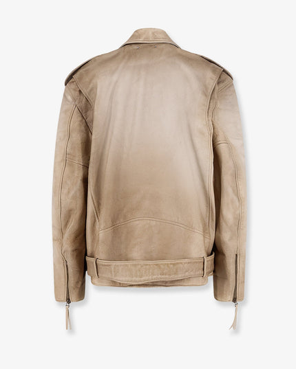 Phoebe Over leather jacket