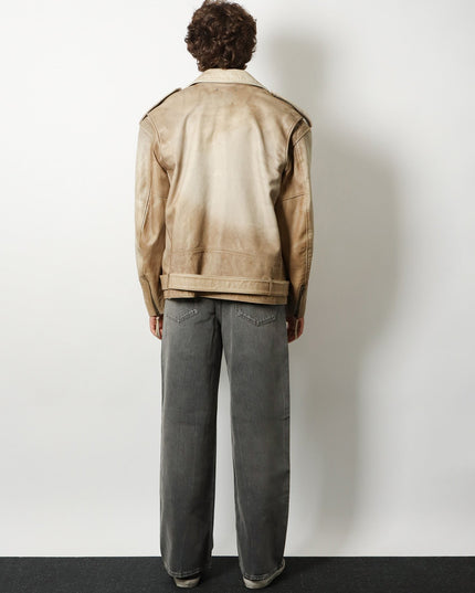 Phoebe Over leather jacket