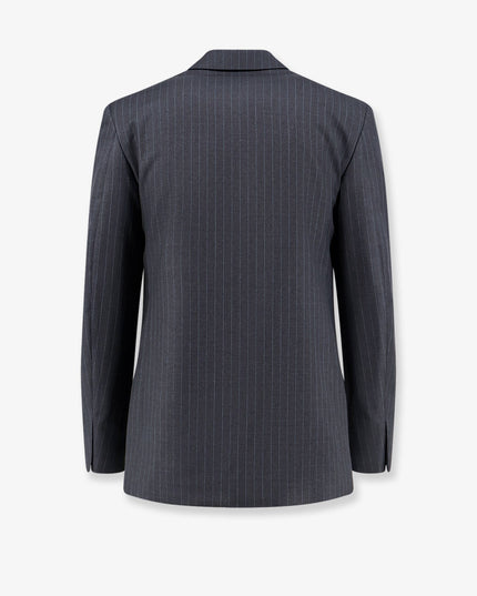 Pinstriped wool blazer
