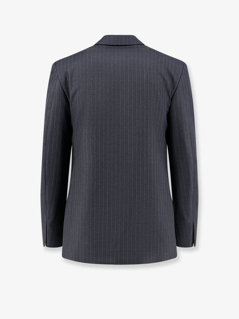 Pinstriped wool blazer