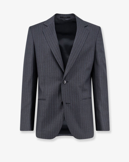 Pinstriped wool blazer