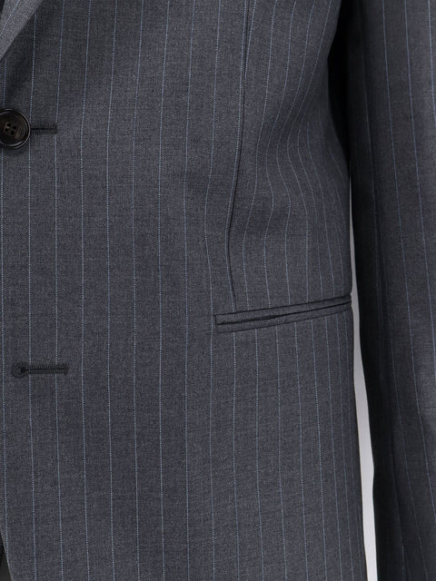 Pinstriped wool blazer