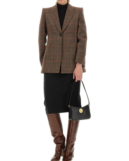PLAID WOOL TAILORED JACKET