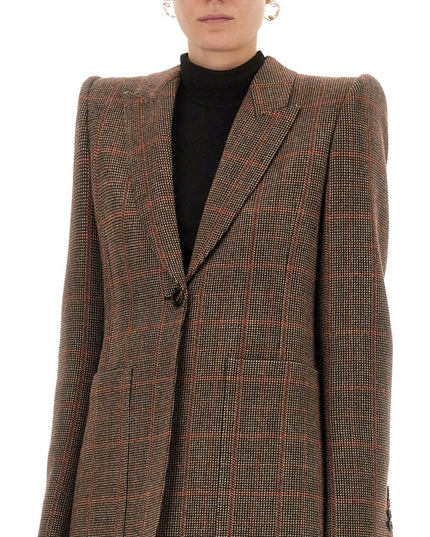 PLAID WOOL TAILORED JACKET