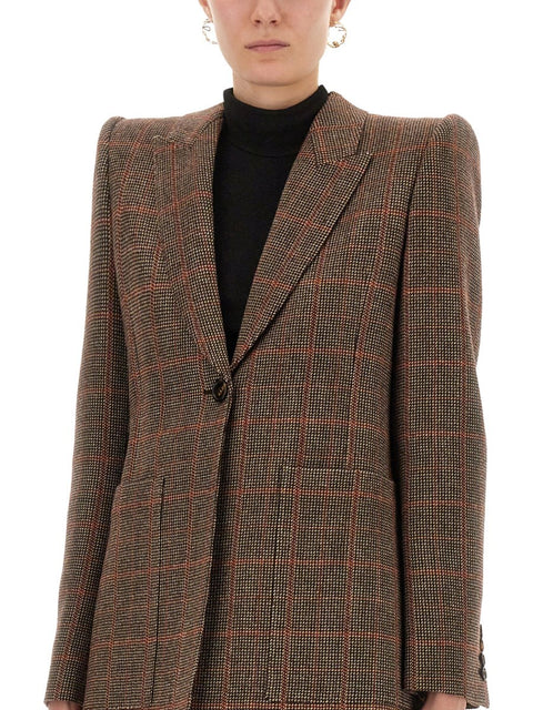 PLAID WOOL TAILORED JACKET