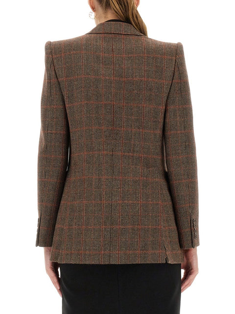 PLAID WOOL TAILORED JACKET