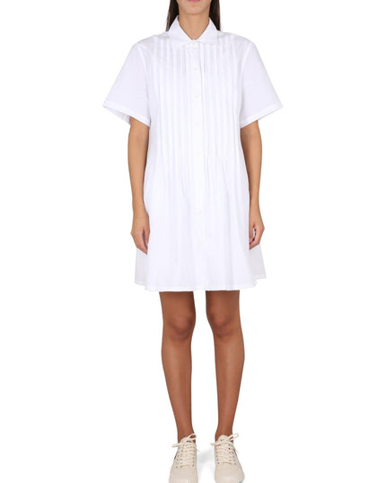 PLEATED CHEMISE DRESS