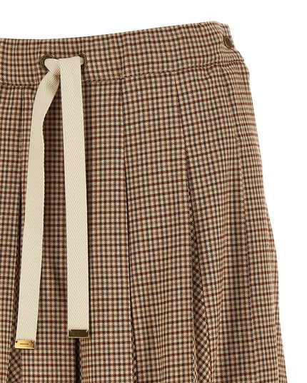 Pleated midi skirt