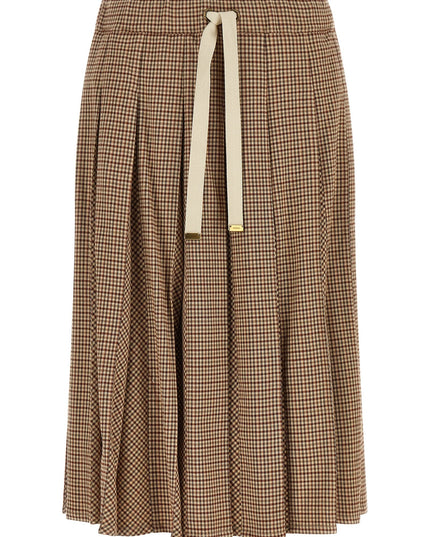 Pleated midi skirt