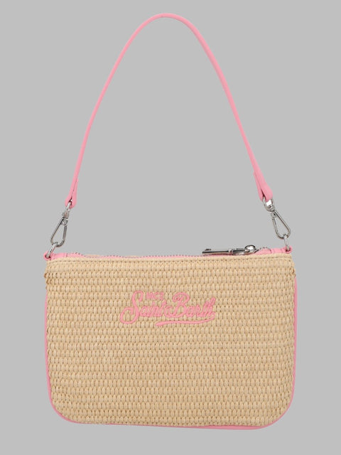 POCHETTE "PARISIENNE" MINI EFFETTO PAGLIA