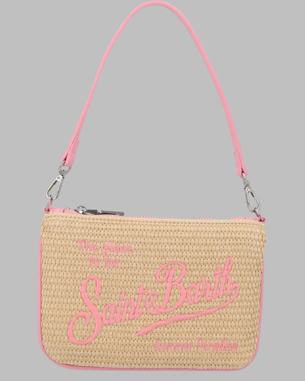 POCHETTE "PARISIENNE" MINI EFFETTO PAGLIA