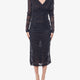 Polka-dots dress with drapery