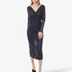 Polka-dots dress with drapery