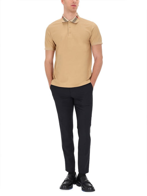 POLO SHIRT WITH "CHECK" COLLAR