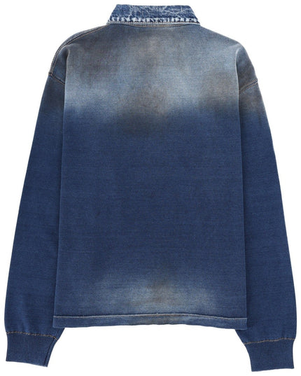 POLO SHIRT WITH DENIM EFFECT
