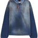 POLO SHIRT WITH DENIM EFFECT