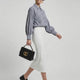 Gingham Check Shirt with Elastic Hem and Puff Sleeves • BYMANYC ® New York
