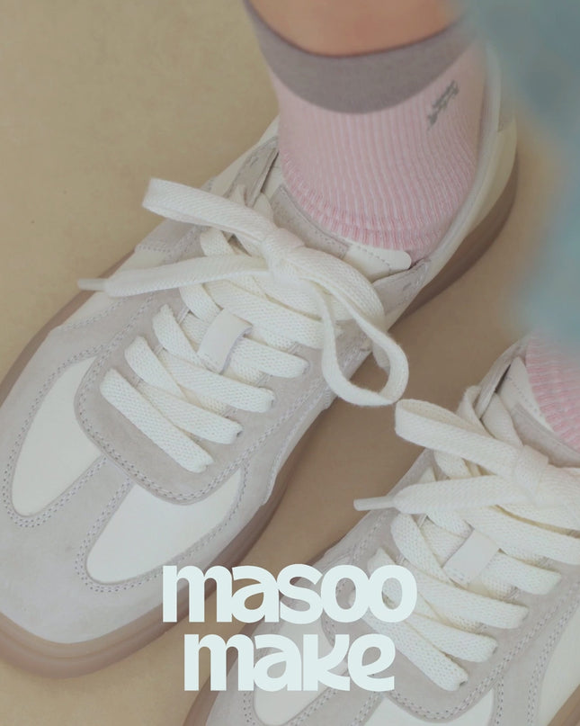 Masoomake Damen Sneaker – Lightweight Flat Casual | Wildleder-Paneel