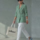 DAMEN BLAZER Grüner Tweed TRIBECA - BYMANYC ® New York