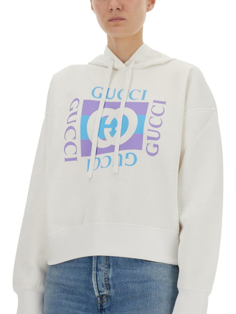 PRINTED COTTON HOODIE