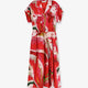 Printed silk chemisier/dress