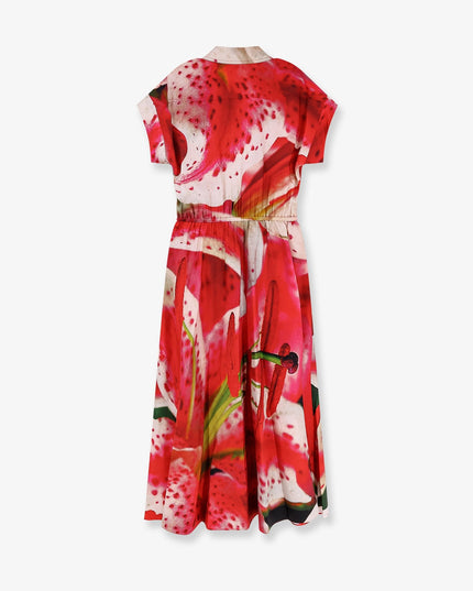 Printed silk chemisier/dress
