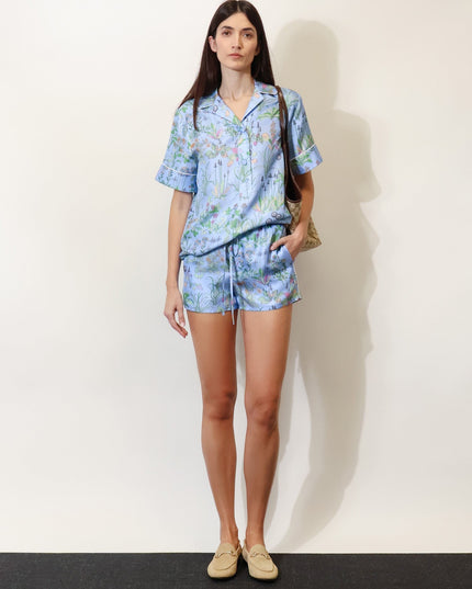 Printed silk shirt