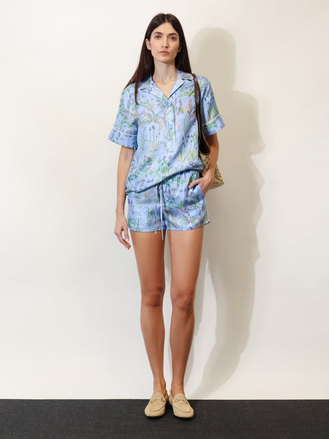 Printed silk shirt