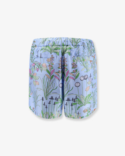 Printed silk shorts