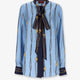 Printed silk twill shirt