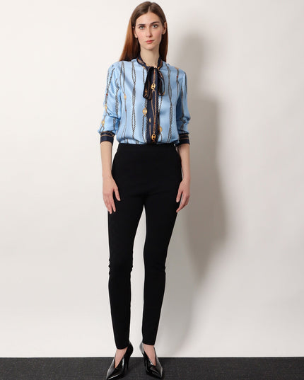 Printed silk twill shirt