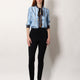 Printed silk twill shirt