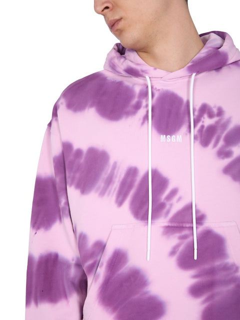 PRINTED SWEATSHIRT WITH MICRO LOGO
