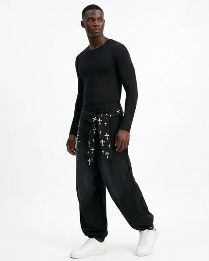 MaisonGrozavu – Elevated Obsidian Trousers | Black & Gray