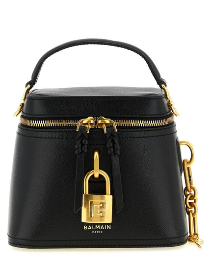 Balmain | Pulse Vanity Büffelleder-Handtasche | Schwarz