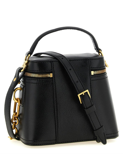 Balmain | Pulse Vanity Büffelleder-Handtasche | Schwarz
