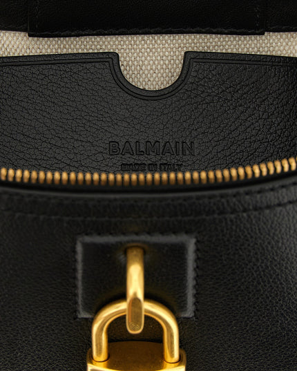 Balmain | Pulse Vanity Büffelleder-Handtasche | Schwarz