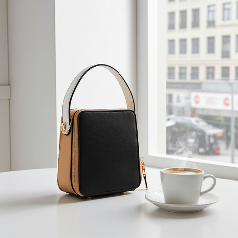 Umhängetasche mit Tasche & Color-Block-Design (Schwarz) – Nicole Lee