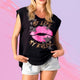 Vintage Lips Oversize T-Shirt IBIZA Style - ModeEcho