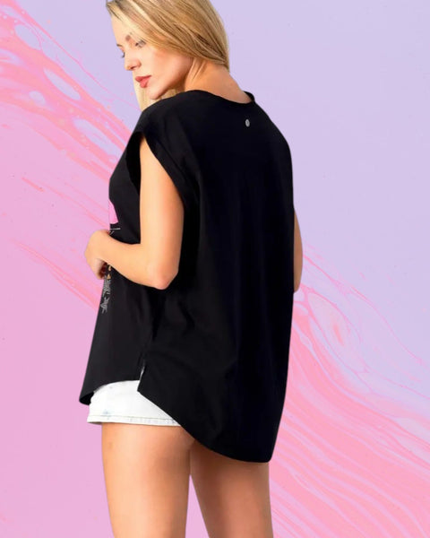 Vintage Lips Oversize T-Shirt IBIZA Style - ModeEcho
