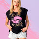 Vintage Lips Oversize T-Shirt IBIZA Style - ModeEcho