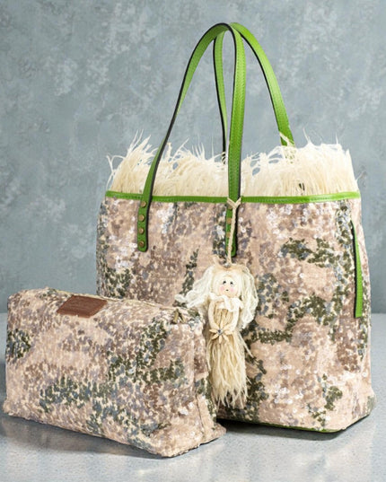 Benny 1 - Shopper mit Ledergriffen - ModeEcho