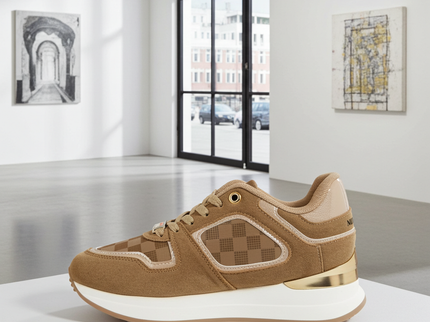 Plateau-Sneaker mit Schnürung – Braun