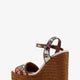 Raffia sandals with floral embroidery