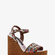 Raffia sandals with floral embroidery